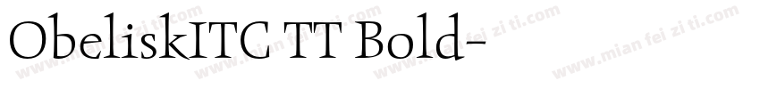 ObeliskITC TT Bold字体转换